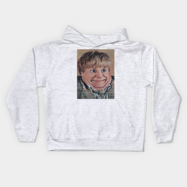 Chris Farley | Liquified Tommy Boy Surreal Picture | Portrait of Chris Farley Pop Art | Painting By Tyler Tilley Kids Hoodie by Tiger Picasso